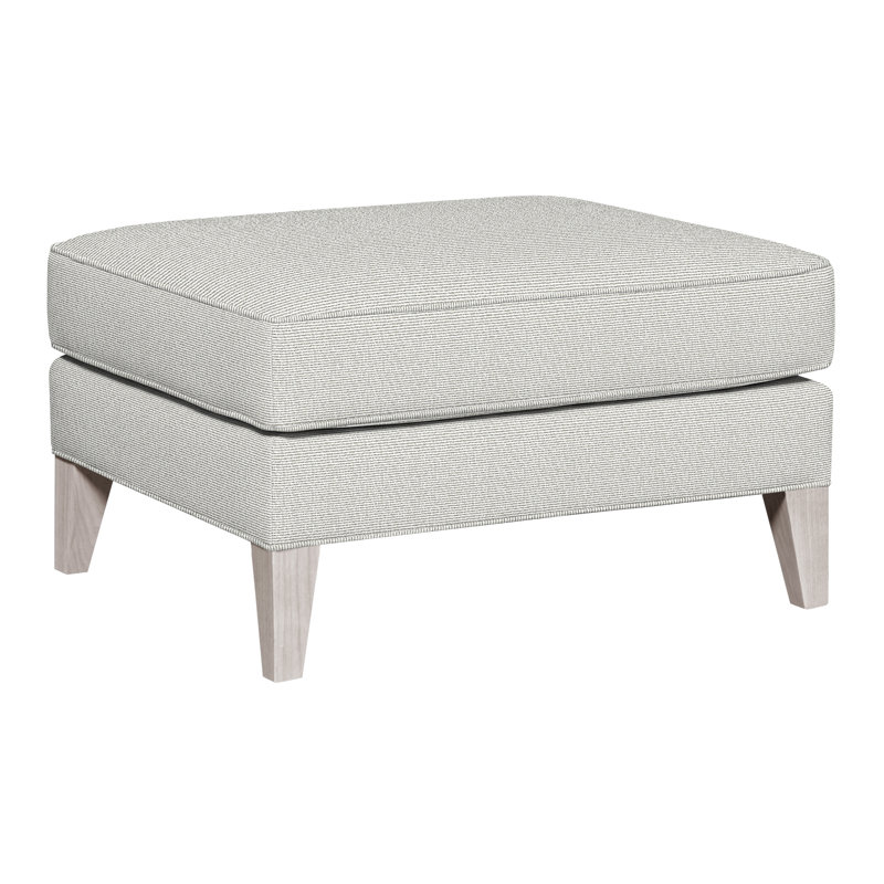 Burlingame Ottoman, Dove Gray, Callaloo Cotton