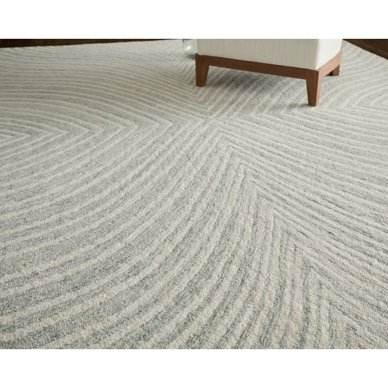 Wallace Modern Abstract Gray Area Rug, Rectangle 5' x 8'