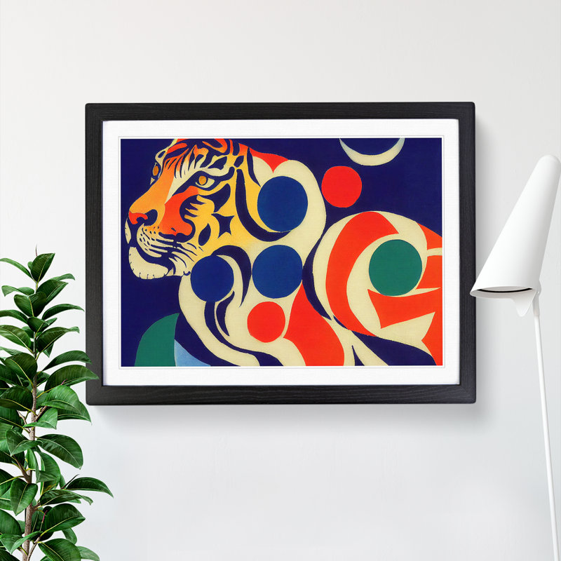 Abstract Tiger Vol.2 - Framed Print, Black Framed, 34cm H x 46cm W x 2cm D