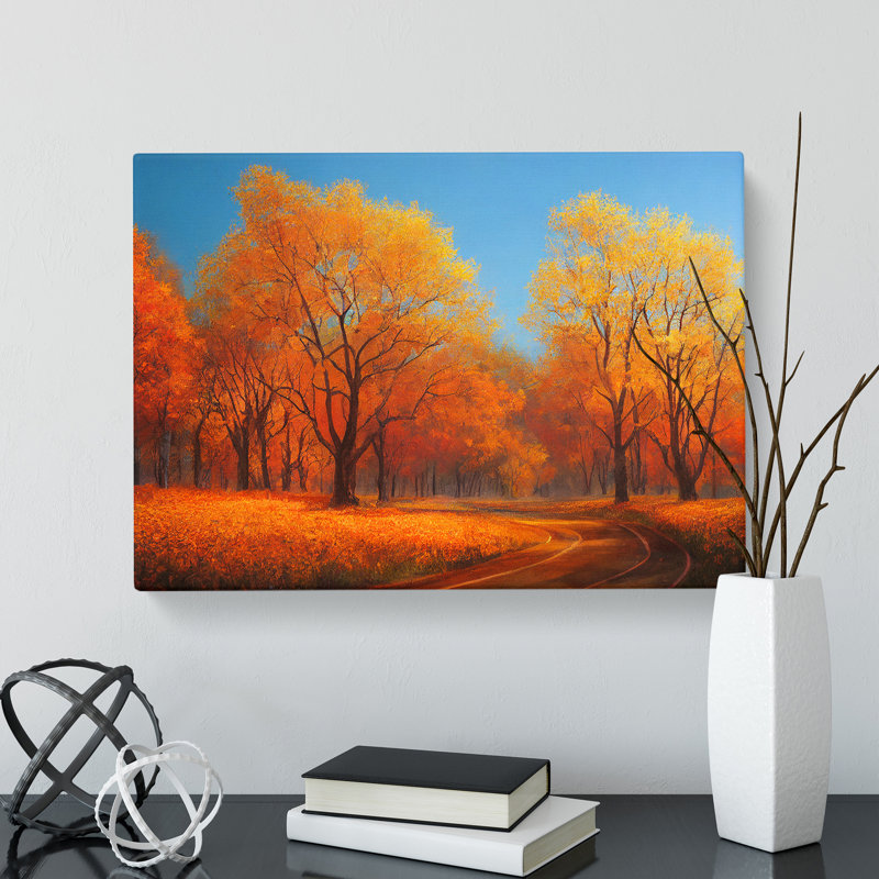 Picturesque Autumn Forest - Wrapped Canvas, 35cm H x 50cm W x 3cm D