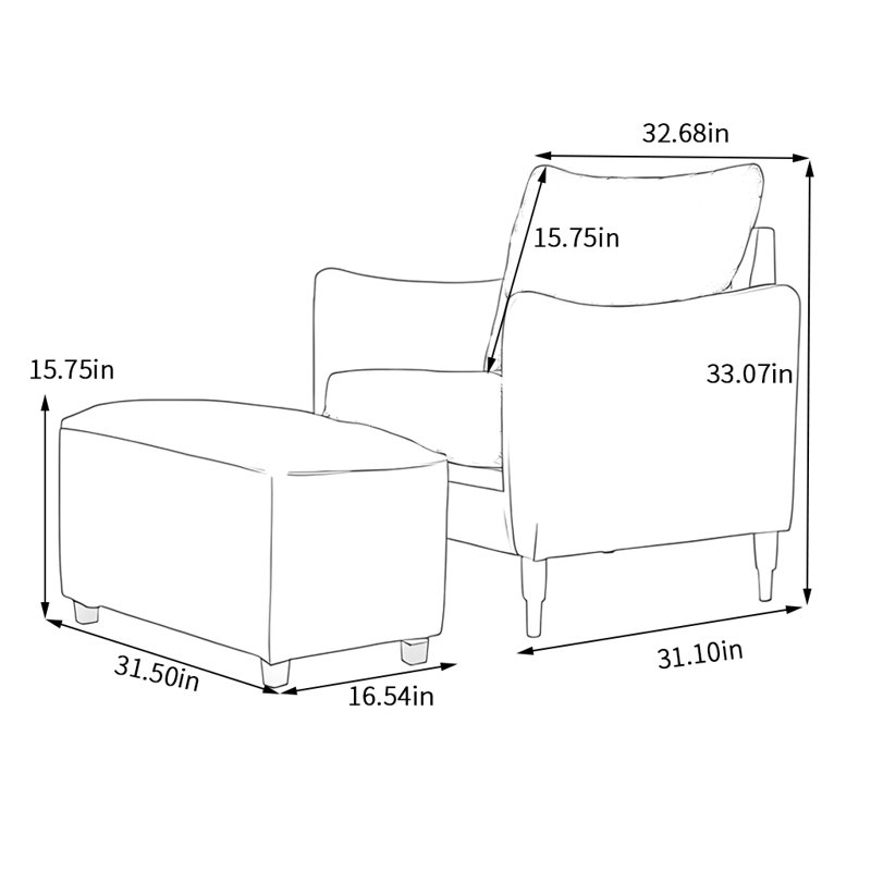 Fauteuil confortable avec coussin haute densité