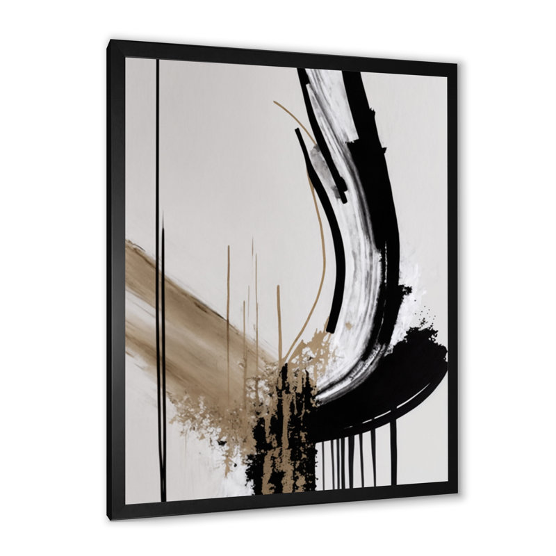Golden Minimalist Abstract IV - impressions sur toile abstraites, H 40 po x l 30 po x P 1,5 po