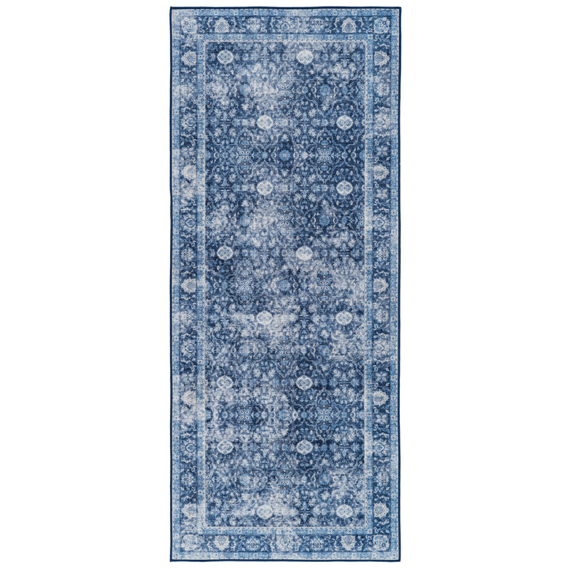 Tapis lavables en machine Roshun Noor, Tapis de couloir 2 pi 6 po x 6 pi, Gris ivoire