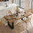 6 - Person Dining Table Sets With Expandable Table & 6 Upholstered Chairs-1798295184