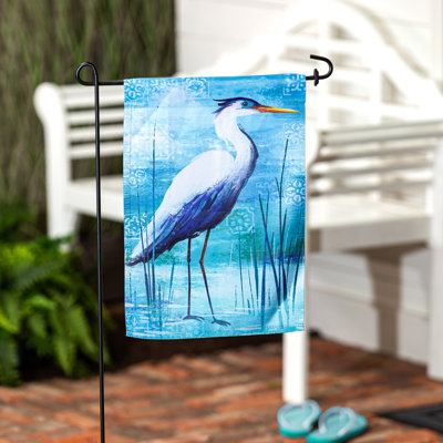 Drapeaux de jardin réversibles Blue Heron