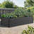 Seiter 8X4x2ft Metal Outdoor Raised Garden Bed with gloves,Cream-192052847-192052844