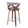Betuel Swivel Upholstered Counter Stool with Solid Wood Frame