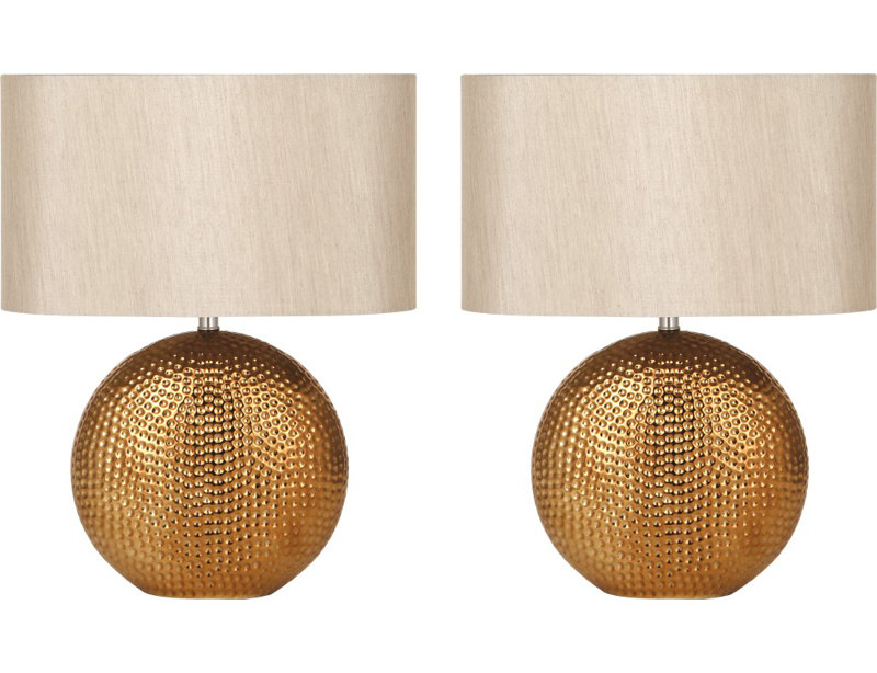 Mabel Ceramic Table Lamp, Natural, Brown