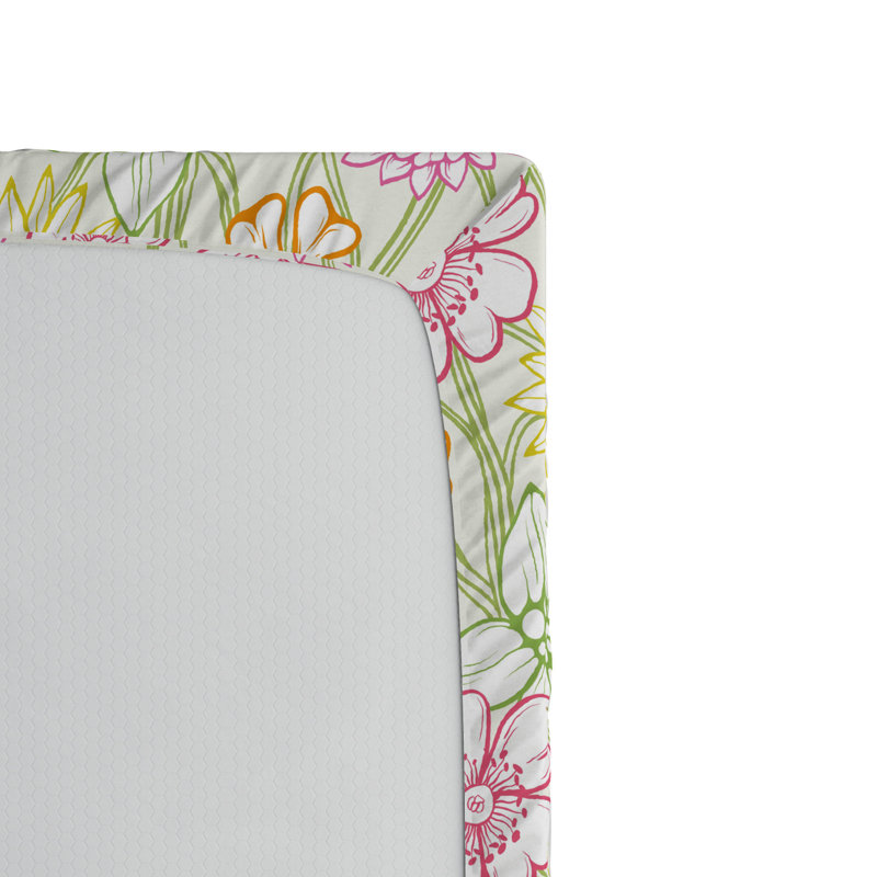 Microfiber Floral Fitted Sheet, Full Fitted Sheet