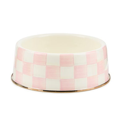 Rosy Check Mocha Check Cat Dish