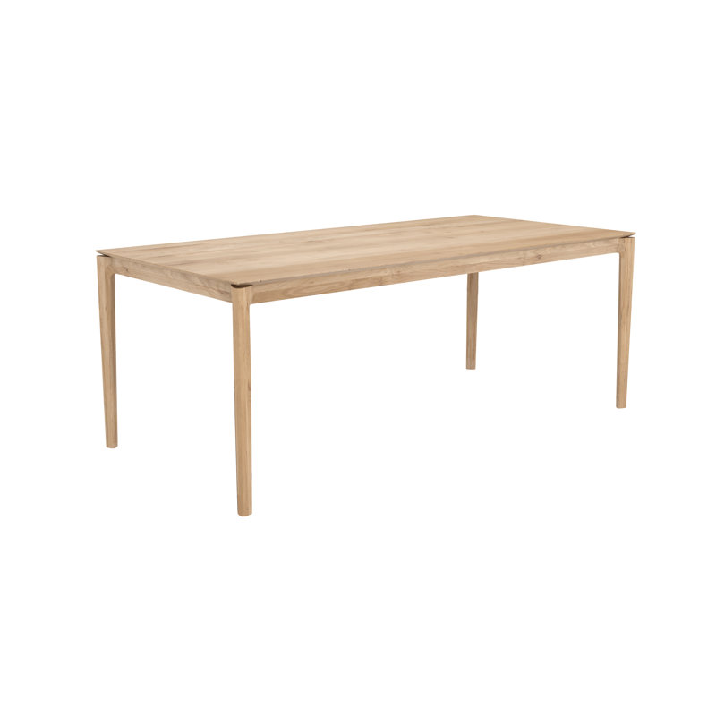 Bok Solid Wood Dining Table, Natural Oak, 30"H x 55.5"L x 31.5"W