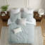 Ensemble de literie en jacquard de coton de qualité supérieure, 3 pièces turquoise, conception réversible pour les chambres élégantes