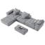Canapé modulaire surdimensionné moderne avec coussins moelleux et combinaison de bricolage, aucun assemblage requis-1050004860