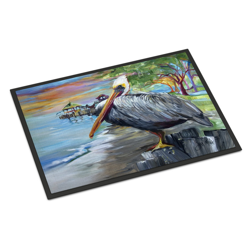 Tapis de porte d’intérieur anti-dérapant pelican view, Rectangle 1 pi 6 po x 2 pi 3 po