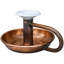 Handmade Americana Copper Candleholder With Ceramic Top