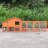 Spacious And Durable 111.5" Wooden Chicken Coop With Nesting Box