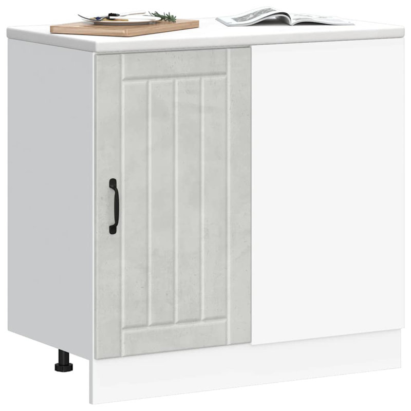Takai Kitchen Base Cabinet "Lucca" Engineered Wood, concrete grey