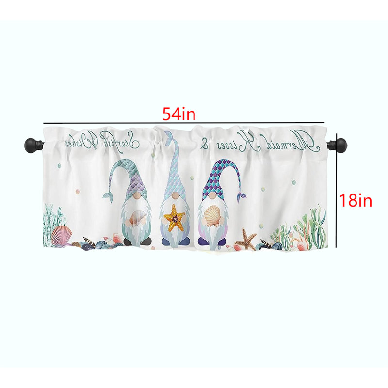 Emreigh Geometric Tailored 54'' W Window Valance in