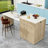 Kitchen Island with Extendable Dining Table for 4-6, Double-Sided Storage, Power Outlet and Drawers-1369245714