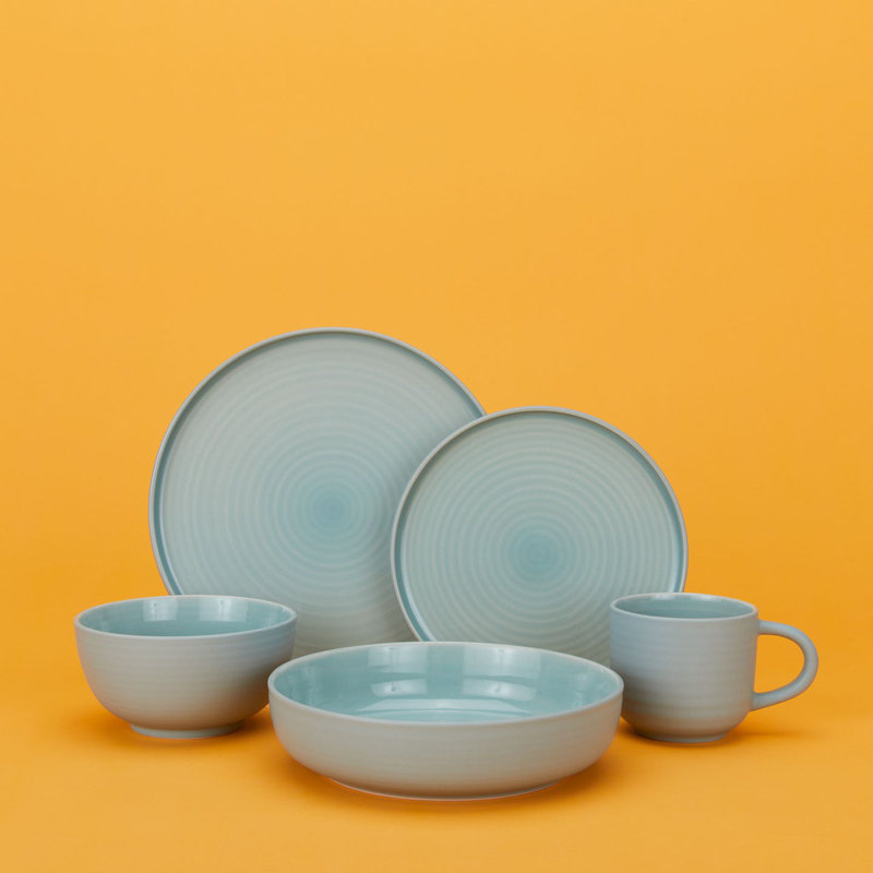 Essential Dinnerware Stoneware Dinner Plate, Sky