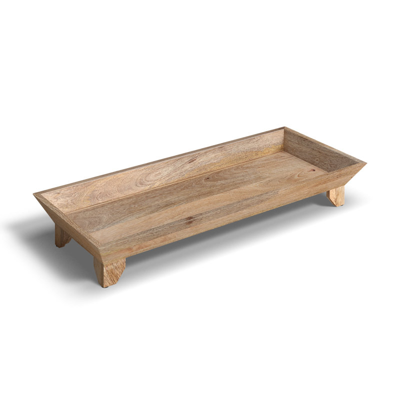 Des Solid Wood Tray, 3.5" H x 24" W x 10" D