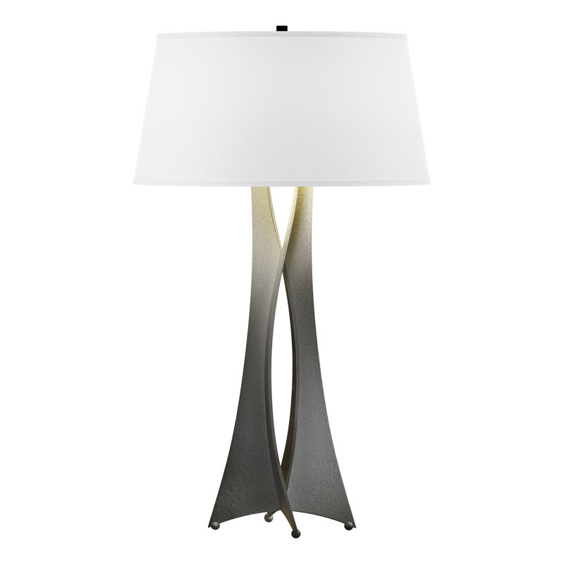 Moreau 33.4" Table Lamp, Natural Anna, Natural Iron