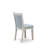 9-Pc Dining Room Table Set Includes a Table and 8 Baby Blue Linen Fabric Dining Chairs with High Back - Wire Brushed Linen White-1064396061-1064396063