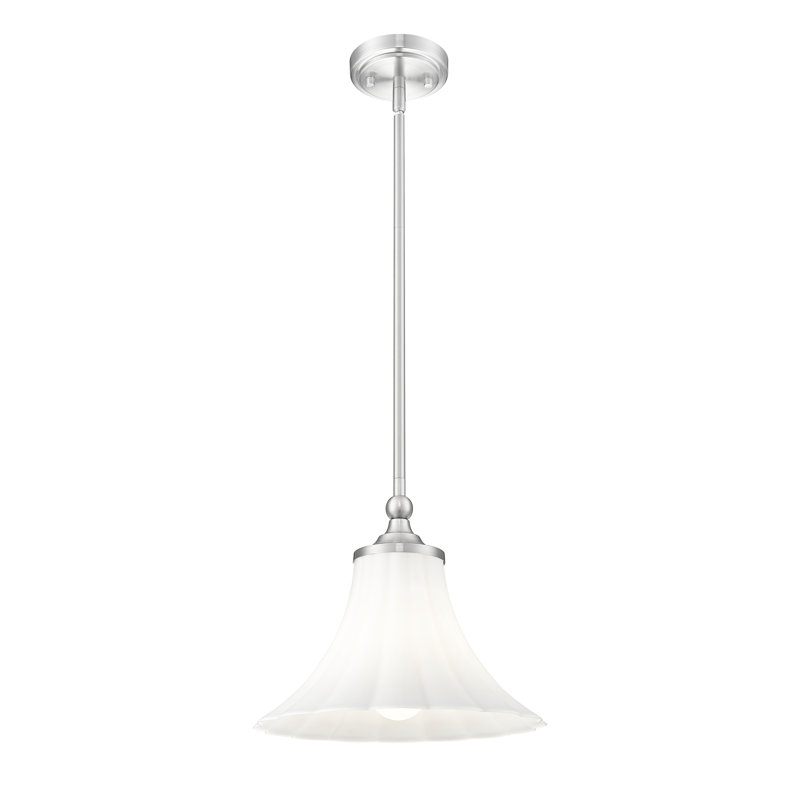 Luminaire suspendu en nickel brossé 1 lumière Ohlson, Brushed Nickel