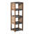 Open-Shelf Storage Unit with Vented Design, Brown and Gray - Elements Collection