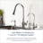 Peterson Touchless Single Handle Kitchen Faucet with Wave and Power Boost and with Accessories-48216344