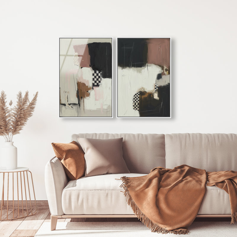 Longing Set Set by Oliver Gal, 21"H x 31"W, White Floater Frame