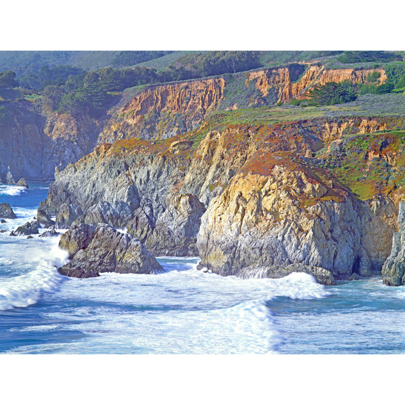 Big Sur Print by Bruce Heinemann, Black Framed Paper, 17.25" H x 21.25" W