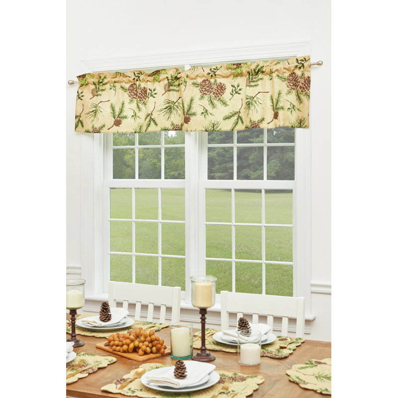 Woodland Retreat Cotton Beige Valance Window Treatment