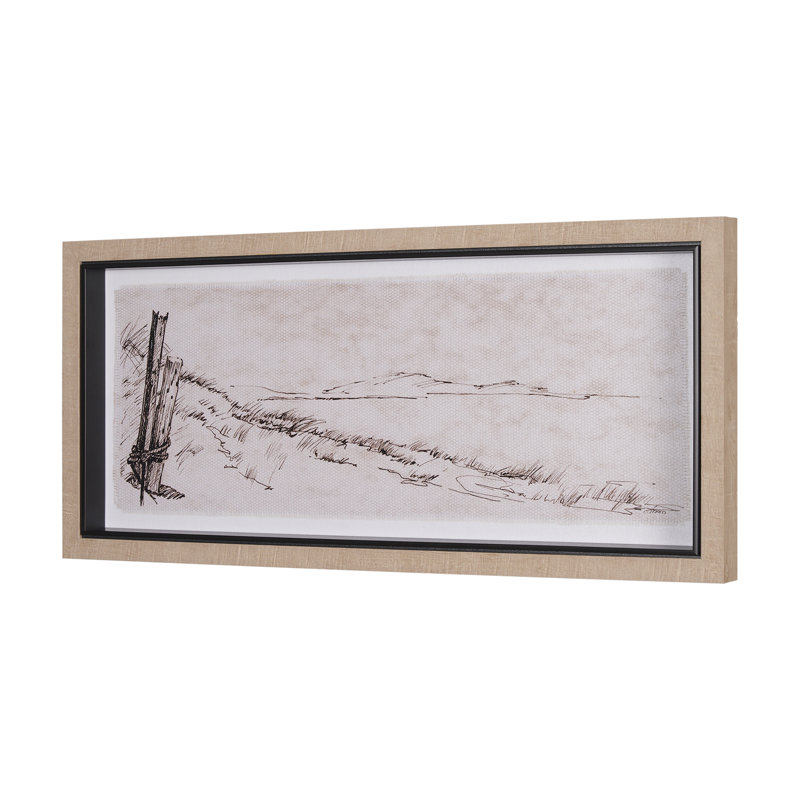 Sur le rivage, reproduction d'art texturée encadrée à la main, On The Shore I