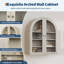 Armoire de salle de bain murale arquée de 24 po de largeur avec tablettes réglables et porte transparente-882691824