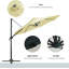 Cristina 300cm Lighted Cantilever Parasol