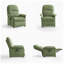 Fauteuil inclinable avec dossier épais, réglable de 110 ° à 160 °-1597159284