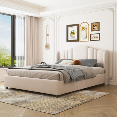 Beristain Queen Upholstered Storage Platform Bed -  Latitude Run®, B3156CC1D3D44389BAAF149511D02EA2
