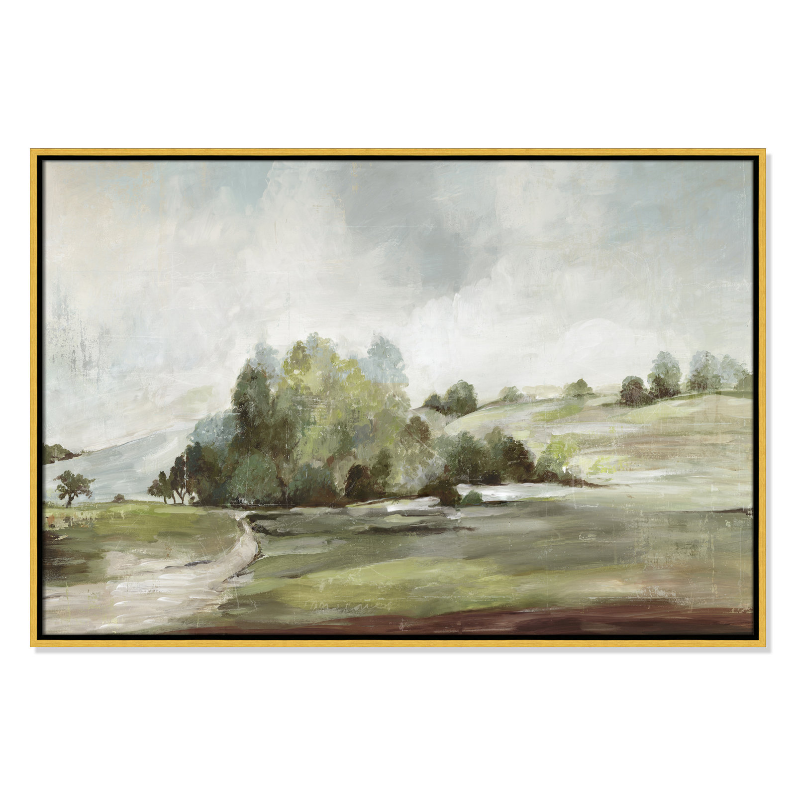 Concorde "Green Country Road" Print, 25.5" H x 37.5" W, Gold