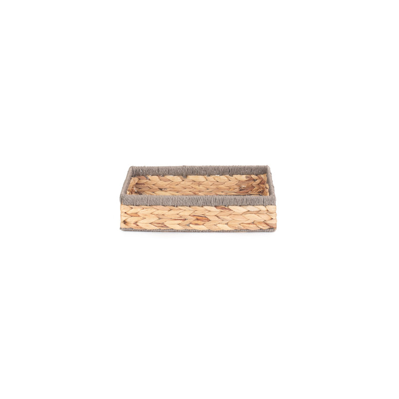 Shallow Water Hyacinth Storage Basket, 24cm W x 37cm D