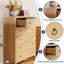 Armoire à 5 tiroirs de style Mid-Century avec poignées anneaux en métal, une unité de rangement remarquable pour le salon, la chambre à coucher ou le vestibule-410751449