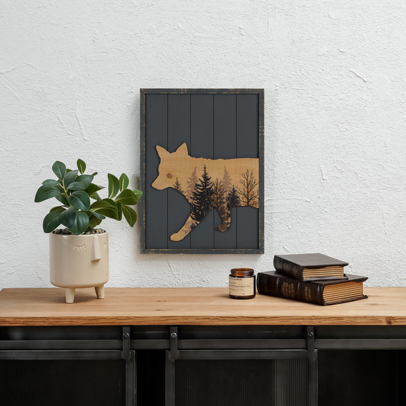 Forest Fox Trot Wood Wall Decor