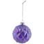 Ornements de Noël en forme de boule de verre scintillante et brillante - 3 po (80 mm) - mauve - 4 carats