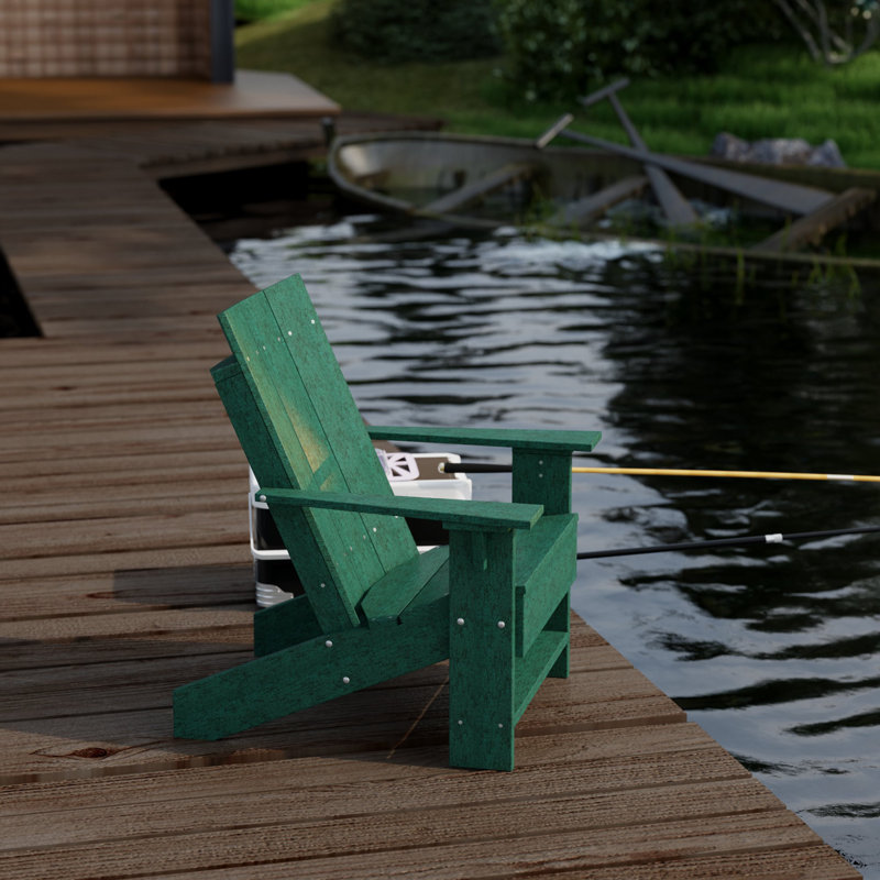 Contemporary Adirondack Chair, Turf Green