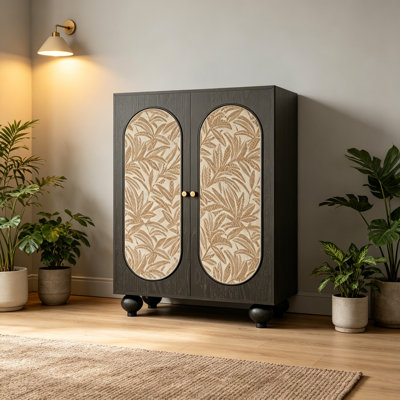 Décoration de meuble de rangement d'entrée en bois massif