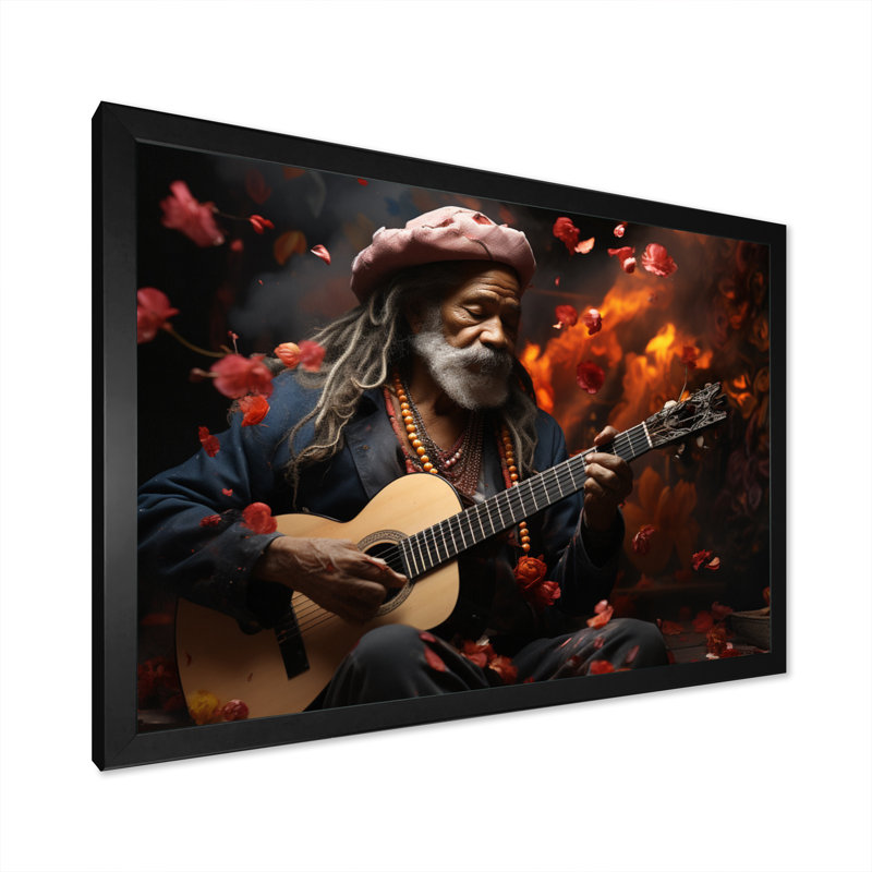 Maclan Bohemian Soulful Serenade - impression, Cadre simple noir, H 12 po x l 20 po x P 1 po