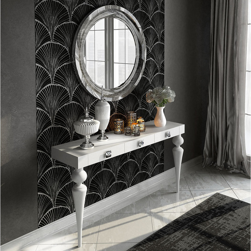 Saph Console Table, 29.5" H x 39.4" W x 15.6" D, High Gloss