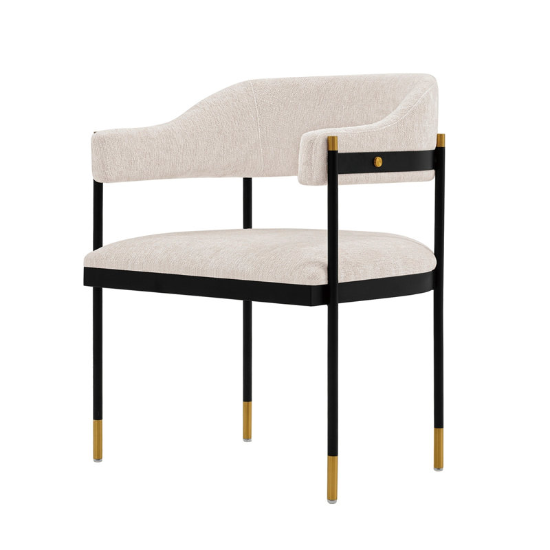 Fauteuil en chenille Lia, Noir