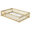 Ensemble de lit de sol moderne Twinkle avec porte, bois d'hévéa et garde-corps de sécurité-115630467-115630469