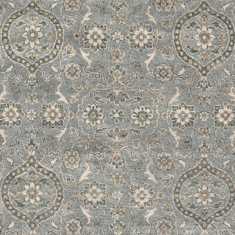 Nuit Arabe Wool Oriental Area Rug in Blue, Rectangle 3' x 2'